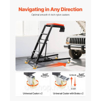 Vevor 310856 Rollable Automotive Topside Creeper, двигун Creeper 1080-1645 мм регульований, вантажопідйомність 181,44 кг High Top