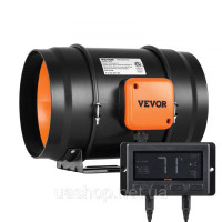 Vevor 311092 68W Канальний вентилятор для димовидалення Канальний вентилятор для витяжного повітря Канальний вентилятор
