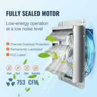 Vevor 311152 Витяжний вентилятор Настінний вентилятор 262 мм Настінний 753 CFM 27 Вт