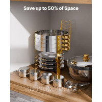 Vevor 311724 Підігрівач їжі Chafing Dish Buffet з 4 повнорозмірними контейнерами (по 4,7 л кожен), круглий дозатор для кейтерингу