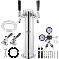Vevor 312128 Диспенсер для пива Beer Tower, набір для переобладнання пива з двома кранами, диспенсер для пива з нержавіючої сталі