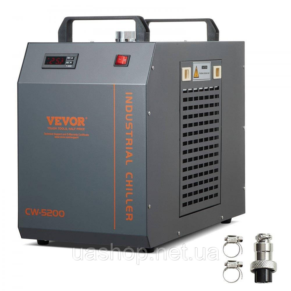 Vevor 312704 Промисловий охолоджувач води, CW-5200, система охолодження водяного охолоджувача з вбудованим компресором, ємність