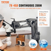 Vevor 312707 Ювелірні вироби Multidirectional Microscope Spring Mount Ring Light 7X-45X