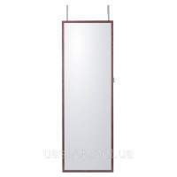 Vevor 312713 Шафа для ювелірних виробів дзеркальна шафа для зберігання ювелірних виробів 108 см настінний коричневий