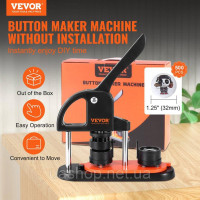 Vevor 312777 Машина для виготовлення значків 32 мм 500 шт. Прес для виготовлення значків, прес для кнопок, машина для виготовлення