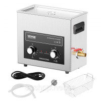 Vevor 313448 Ультразвуковий очисник 6L з таймером нагрівання та amp; Кошик Цифрова звукова машина