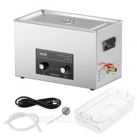 Vevor 313450 Ультразвуковий очищувач 30 л з таймером нагрівання та amp; Кошик Цифрова звукова машина