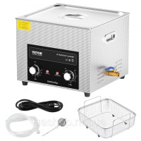 Vevor 313453 Ультразвуковий очисник 15 л з таймером нагрівання та amp; Кошик Цифрова звукова машина