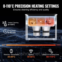 Vevor 313456 Ультразвуковий очисник 3L з таймером нагрівання та amp; Кошик Цифрова звукова машина