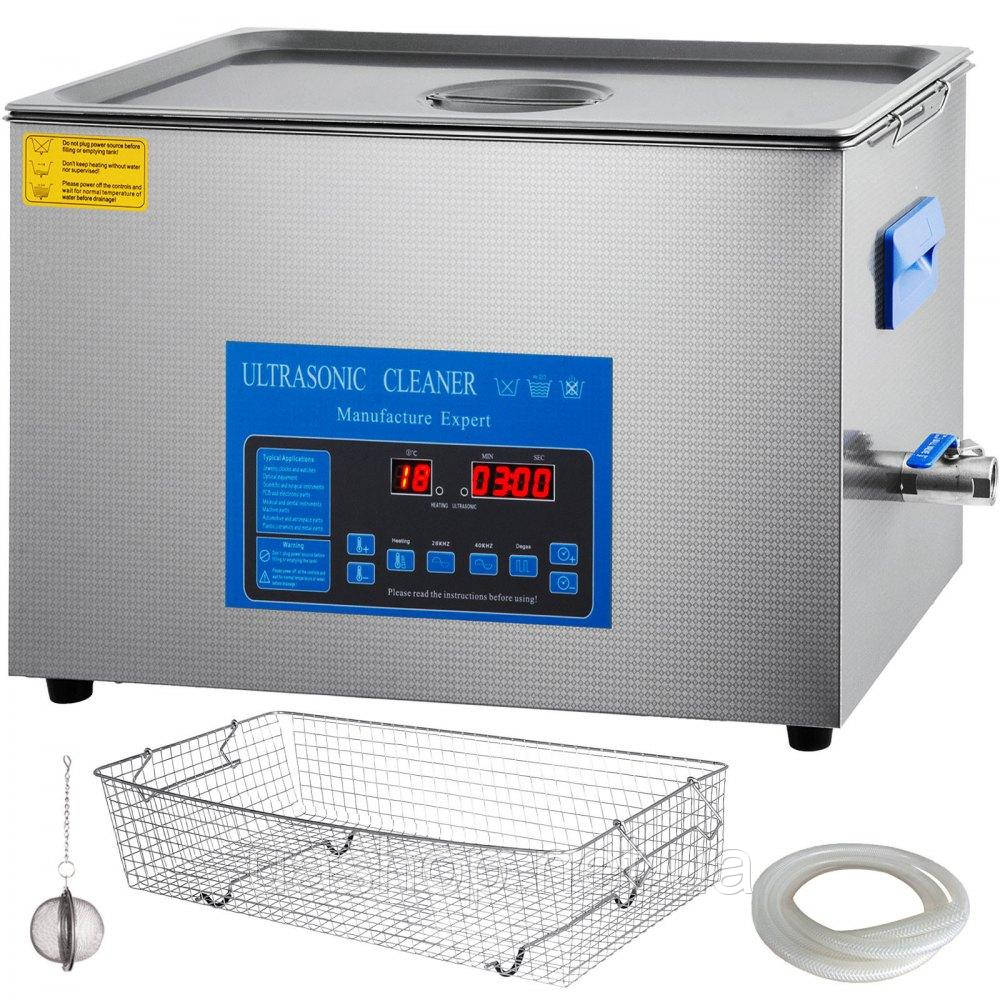 Vevor 313464 Ультразвуковий очисник 22L, що нагріває ювелірні окуляри, срібло, подвійна частота