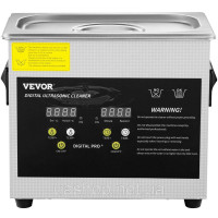 Vevor 313472 Цифровий ультразвуковий очисник 3L Нагрівач Таймер Очищення ювелірних окулярів