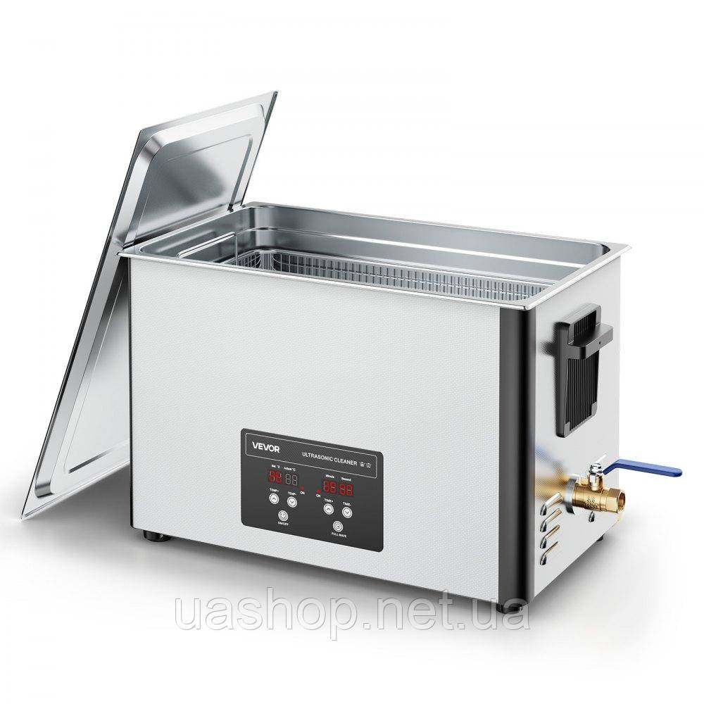 Vevor 313482 Ультразвукова мийка 30 L, професійна ультразвукова мийка з кошиком для чищення та цифровим дисплеєм, промислова мийка