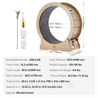 Vevor 313597 Велосипед Vevvor Cat для котів в приміщенні з котячими подряпинами на велосипеді 75 см