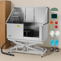 Vevor 313618 Електрична станція для миття собак з функцією підйому, ванна для грумінгу домашніх тварин з нержавіючої сталі 127 см
