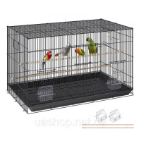 Vevor 313700 Вольєр для птахів 76x46x45см клітка для птахів з вуглецевої сталі Q195 пташник для 2-3 середніх і великих птахів