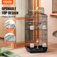 Vevor 313702 Клітка для птахів Клітка для хвилястих папужок Birdhouse Birdhouse 457x355x925mm Black