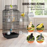 Vevor 313702 Клітка для птахів Клітка для хвилястих папужок Birdhouse Birdhouse 457x355x925mm Black