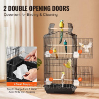 Vevor 313702 Клітка для птахів Клітка для хвилястих папужок Birdhouse Birdhouse 457x355x925mm Black