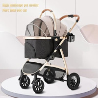 Cкладна коляска для домашніх тварин зі знімною переноскою Oui Oui Pet Stroller YA01K