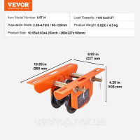 Vevor 313935 Електрична лебідка з ручним візком 0,5 т 2,36