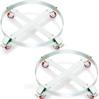 Vevor 314126 2x Barrel Roller 250L Транспортний ролик з вуглецевої сталі Роликова дошка Внутрішній діаметр Ø 607 мм Візок для