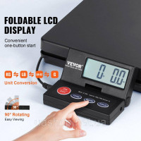 Vevor 314248 Платформні ваги 10г-50кг Посилочні ваги 2г Точність цифрових ваг кг/фунт/фунт:унція/г Лічильні ваги 250x250x43мм