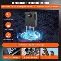 Vevor 314465 MIG/MMA/LIFT TIG 3 в 1 Зварювальний апарат 50-250 А зварювання порошковим дротом (0,8 мм і 1 мм) Технологія IGBT