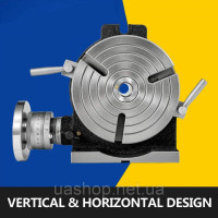 Vevor 314590 Ділильна головка Поворотний стіл 200 мм Поворотний ділильний стіл Горизонтальний Вертикальний Ділильна головка