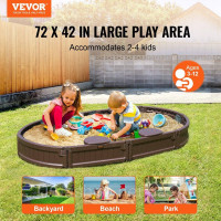 Vevor 314686 Овальна кришка для пісочниці HDPE Пісочниця у дворі Гра 3-12 років