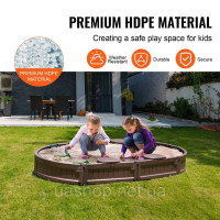 Vevor 314686 Овальна кришка для пісочниці HDPE Пісочниця у дворі Гра 3-12 років