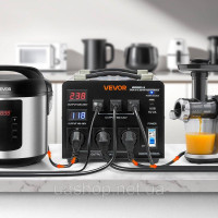 Vevor 316254 Підвищувальний/знижувальний трансформатор 6000 ВА, 110 В - 220 В та 220 В - 110 В, з 3 розетками для США, 3 розетками