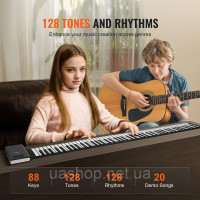Vevor 316262 88 Key Roll Piano Портативне Roll Piano 128 Rhythms Tones Перезаряджається