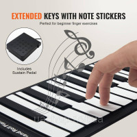 Vevor 316262 88 Key Roll Piano Портативне Roll Piano 128 Rhythms Tones Перезаряджається