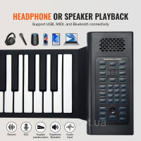 Vevor 316262 88 Key Roll Piano Портативне Roll Piano 128 Rhythms Tones Перезаряджається