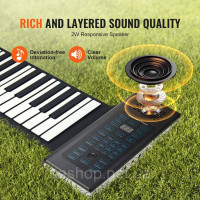 Vevor 316262 88 Key Roll Piano Портативне Roll Piano 128 Rhythms Tones Перезаряджається