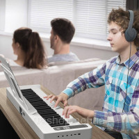 Vevor 316279 61 Key Цифрове піаніно Електропіаніно Складне піаніно Bluetooth MIDI біле