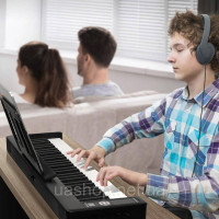 Vevor 316282 61 Key Цифрове піаніно Електропіаніно Складне піаніно Bluetooth MIDI Чорне