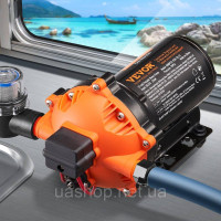 Vevor 316788 12V мембранний насос 5GPM 18.93L/min 5-камерний водяний насос реле тиску 216W