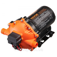 Vevor 316788 12V мембранний насос 5GPM 18.93L/min 5-камерний водяний насос реле тиску 216W