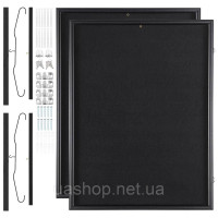 Vevor 316800 Комплект з 2 вітрин 590 x 790 x 40 мм, що замикаються, для спортивного одягу зі склом із захистом від ультрафіолету
