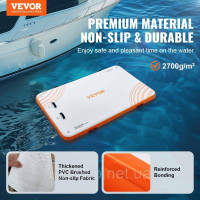Vevor 317286 Надувний плавучий док, 2,43 х 1,52 м, надувна докова платформа, нековзний килимок для плавучого дока з портативною