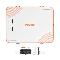 Vevor 317291 Надувний плавучий док, 3,04 х 2,43 м, докова платформа, нековзний водний плавучий доковий килимок з портативною