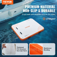 Vevor 317294 Надувний плавучий док, док платформа 1,82 х 1,52 м, нековзний килимок для плавучого дока з портативною сумкою для