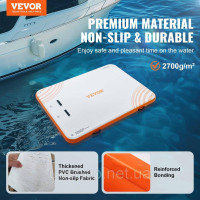 Vevor 317297 Надувний плавучий док, 2,43 х 1,82 м, докова платформа, нековзний водний плавучий доковий килимок з портативною