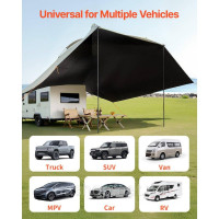 Vevor 317408 Тент для автомобіля 10' x 7' тіньовий тент для автомобіля бічний тент PU2000 мм UV50+