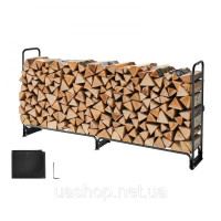 Vevor 317702 Стелаж для дров металевий 259 x 36 x 117 см Стелаж для дров Сталева рама з порошковим покриттям Полиця для дров 300