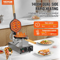 VEVOR Bubble Waffle Maker Egg Waffle 1400W Вафельниця 50-250°C Температура 322065