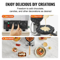 VEVOR Bubble Waffle Maker Egg Waffle 1400W Вафельниця 50-250°C Температура 322065