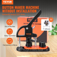 VEVOR Машина для виготовлення значків 25 мм 500 шт. Прес для виготовлення значків, прес для кнопок, машина для