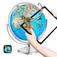 Навчальний глобус VEVOR 254 мм, інтерактивний AR World Globe із додатком AR Golden Globe, світлодіодне нічне